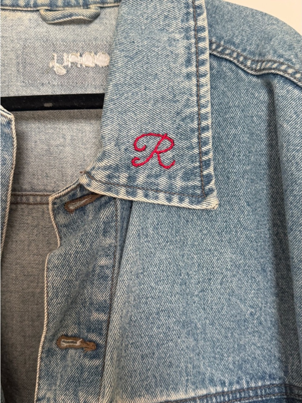 Custom Lenny Denim Jacket with bleached sleeves - Picture 2 of 3
